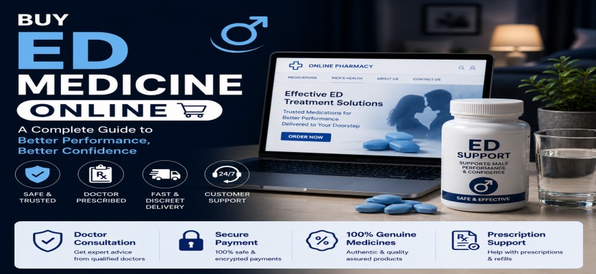 Buy ED Medicine Online: Complete Guide to Erectile Dysfunction Medications & Safety